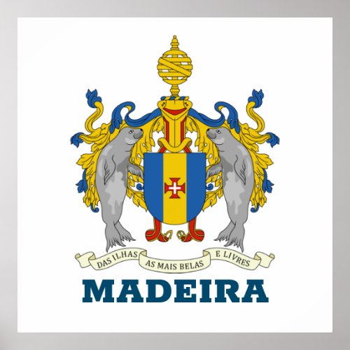 Coat of Arms of Madeira Portugal Poster