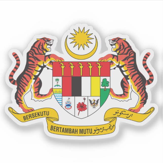 Coat of arms of Malaysia Sticker (Front)