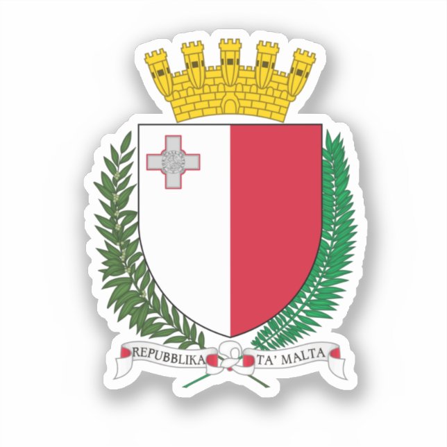 Coat of Arms of Malta Sticker (Front)