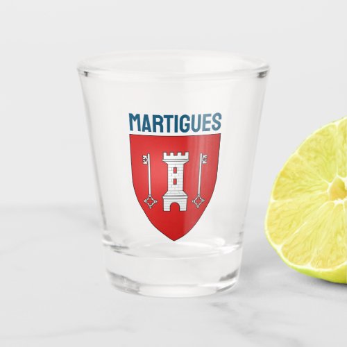 Coat of Arms of Martigues France Shot Glass