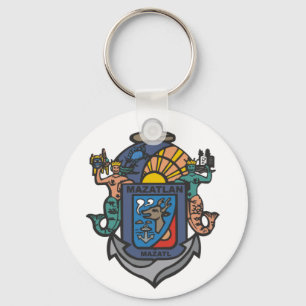 Coat of Arms of Mazatlán, Sinaloa (MX) Keychain