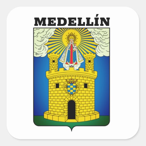 Coat of Arms of Medelln Colombia Square Sticker