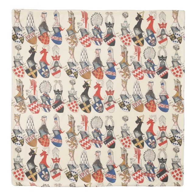 COAT OF ARMS OF MEDIEVAL TOURNAMENT PARTECIPANTS DUVET COVER (Front)