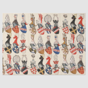 COAT OF ARMS OF MEDIEVAL TOURNAMENT PARTECIPANTS TISSUE PAPER