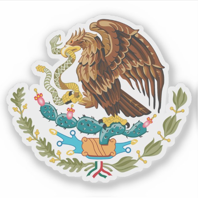 Coat of arms of Mexico (United Mexican States) Sticker (Front)