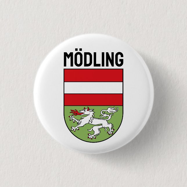 Coat of Arms of Mödling, AUSTRIA Button (Front)