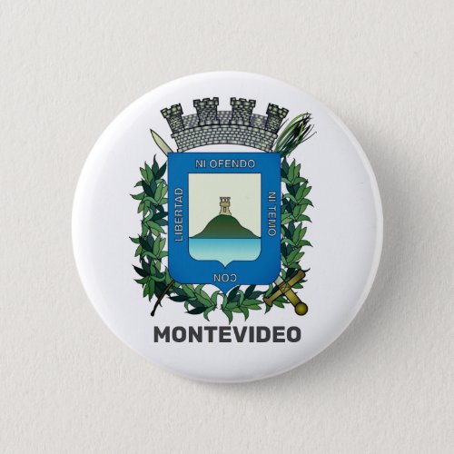 Coat of Arms of Montevideo Uruguay Button
