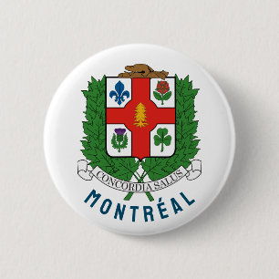 Coat of Arms of Montréal, CANADA Button