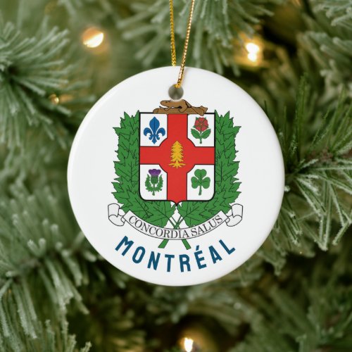 Coat of Arms of Montral CANADA Ceramic Ornament