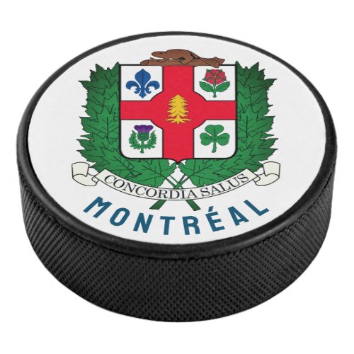 Coat of Arms of Montral CANADA Hockey Puck