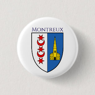 Coat of arms of Montreux, Switzerland Button