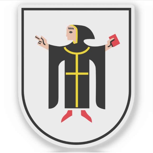 Coat of arms of Munich (München), Germany Sticker (Front)