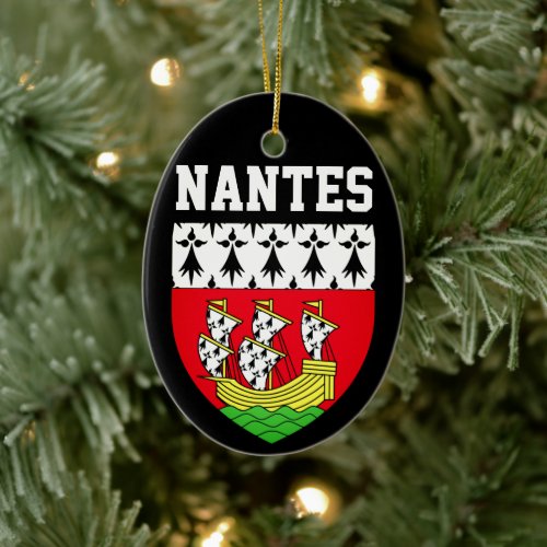 Coat of Arms of Nantes France Ceramic Ornament
