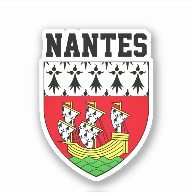 Coat of Arms of Nantes, France Sticker (Front)