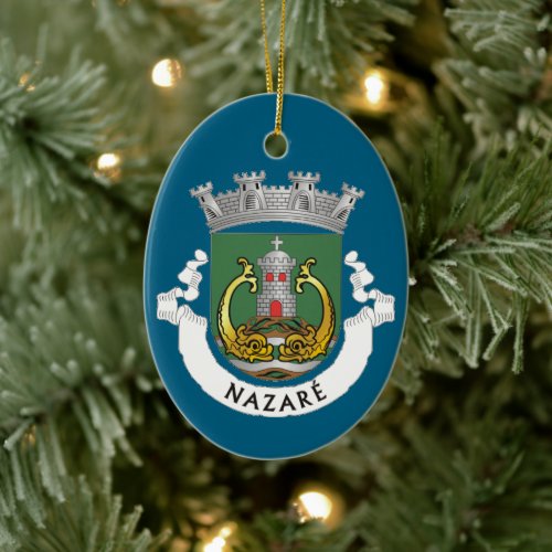 Coat of Arms of Nazaré, Portugal Ceramic Ornament
