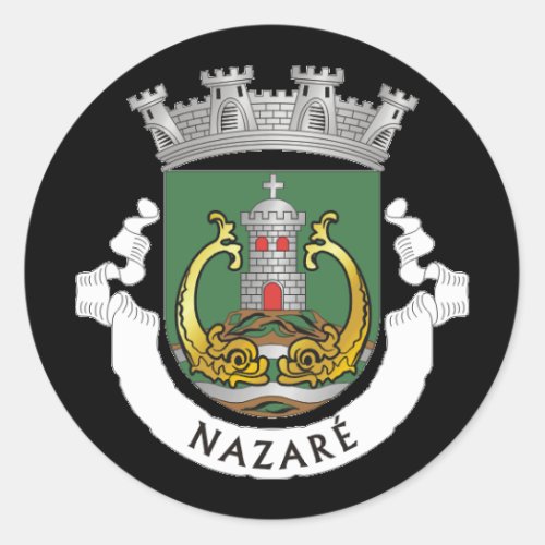 Coat of Arms of Nazar Portugal Classic Round Sticker