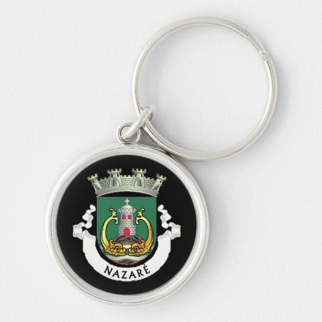 Coat of Arms of Nazaré, Portugal Keychain (Front)