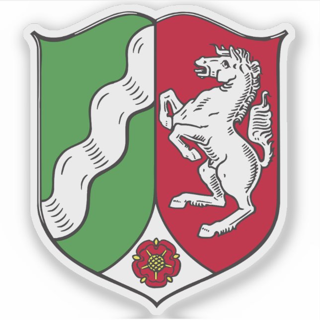 Coat of arms of North Rhine-Westphalia, Germany Sticker (Front)