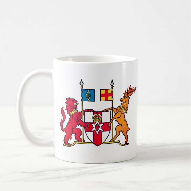 Coat of Arms of Northern Ireland Coffee Mug (Left)