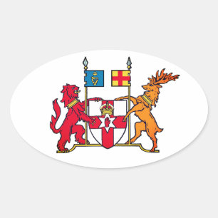 Coat of Arms of Northern Ireland Oval Sticker