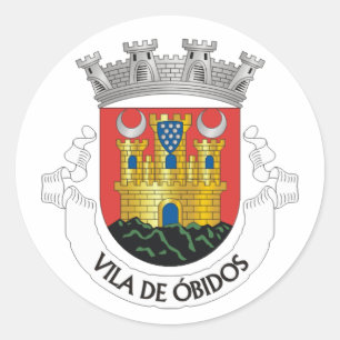Coat of Arms of Óbidos, Portugal Classic Round Sticker