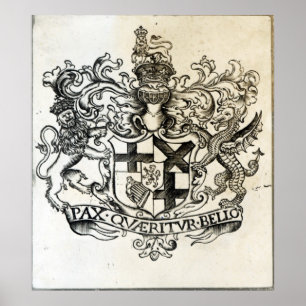 Coat of arms of Oliver Cromwell Poster