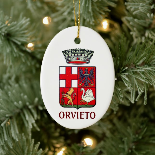 Coat of Arms of Orvieto, Italy Ceramic Ornament (Tree)