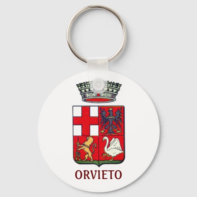 Coat of Arms of Orvieto, Italy Keychain (Front)