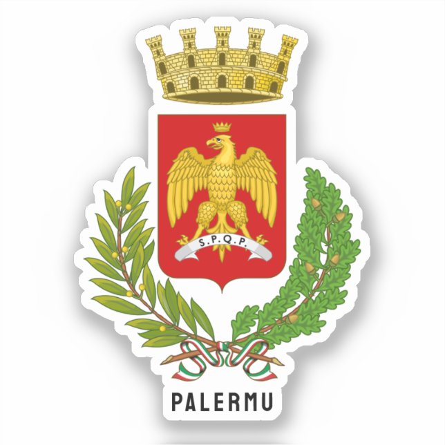 Coat of arms of Palermo - city, Sicily Sticker (Front)