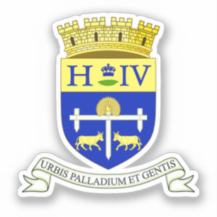 Coat of Arms of Pau, Pyrénées-Atlantiques (FRANCE) Sticker