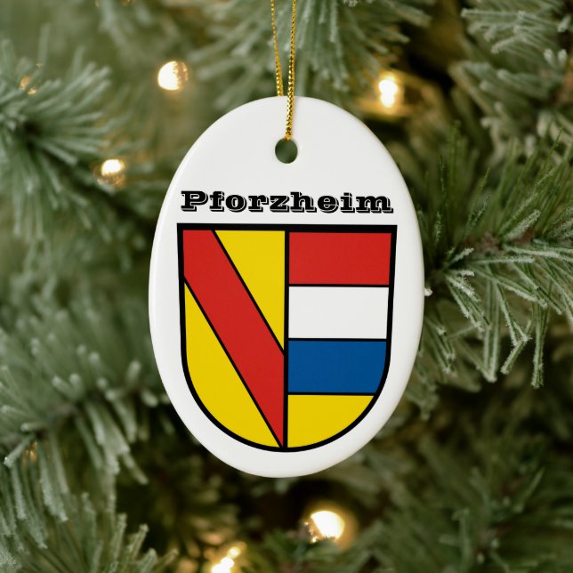 Coat of Arms of Pforzheim, Germany Ceramic Ornament (Tree)