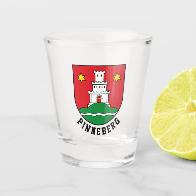 Coat of Arms of Pinneberg, Germany Shot Glass (Front)