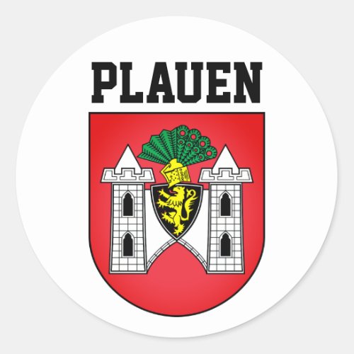 Coat of Arms of Plauen Germany Classic Round Sticker