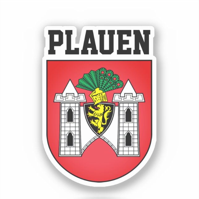 Coat of Arms of Plauen, Germany Sticker (Front)