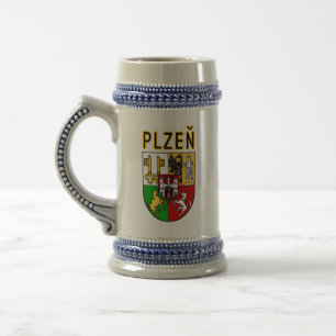 Coat of Arms of Plzeň, Czech Republic Beer Stein
