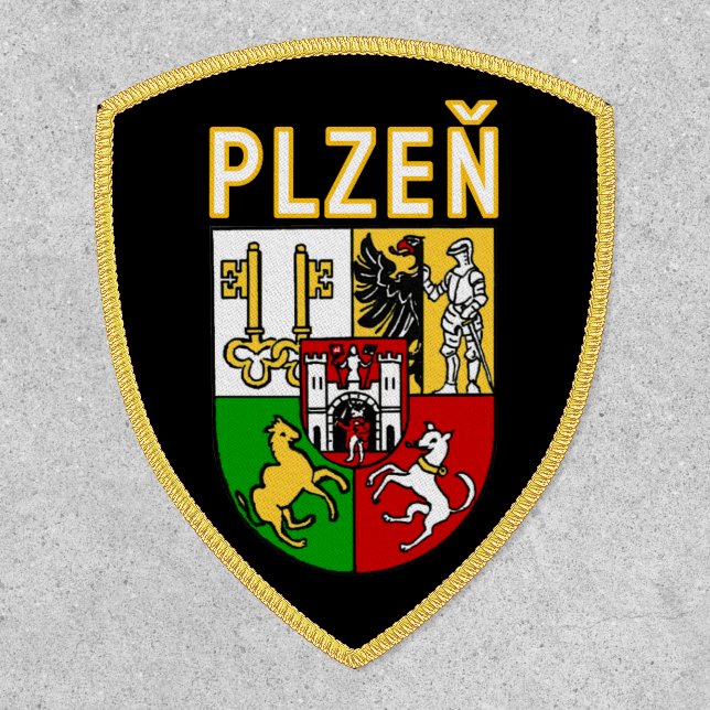 Coat of Arms of Plzeň, Czech Republic Patch (Front)