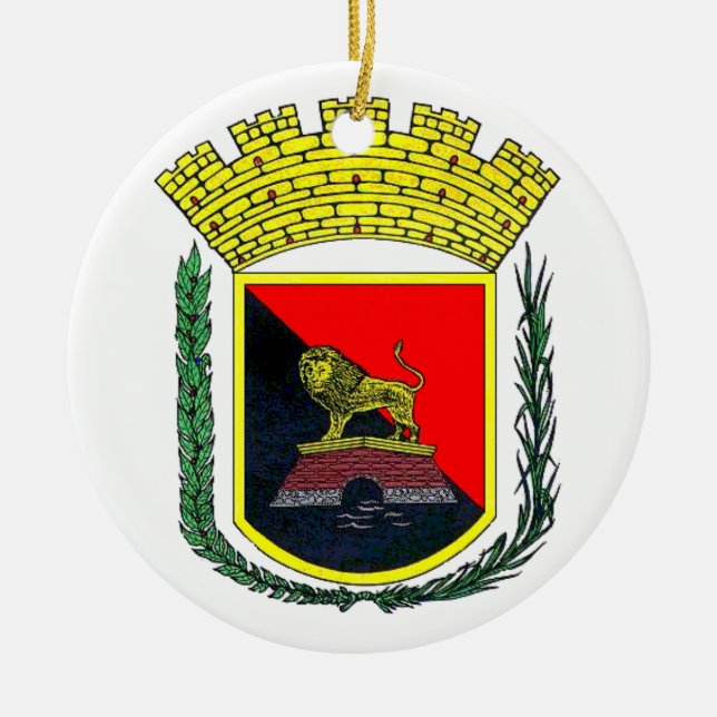 Coat of Arms of Ponce, Puerto Rico Ceramic Ornament (Front)