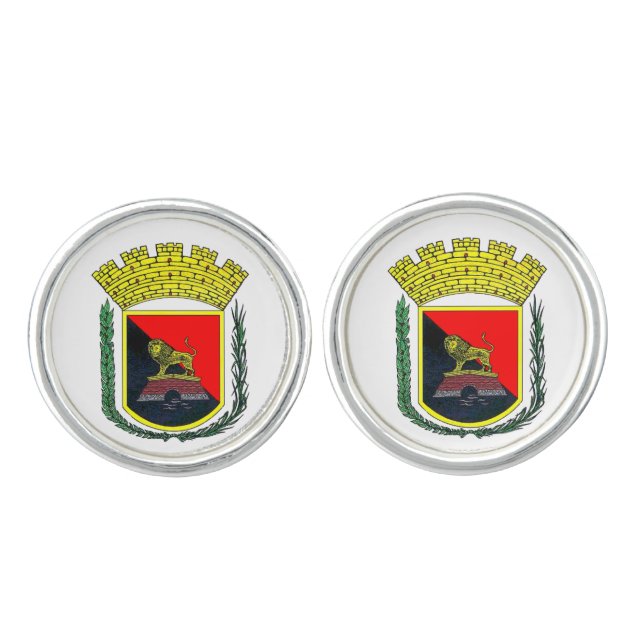 Coat of Arms of Ponce, Puerto Rico Cufflinks (Front)