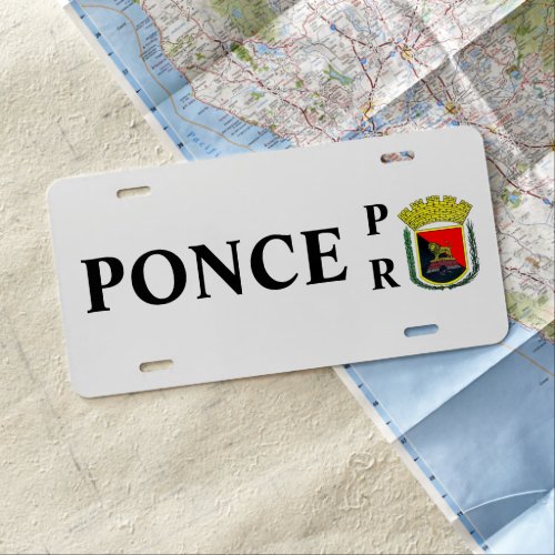 Coat of Arms of Ponce Puerto Rico License Plate