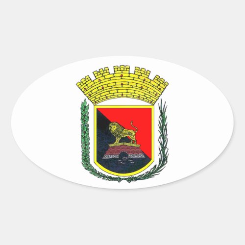 Coat of Arms of Ponce Puerto Rico Oval Sticker