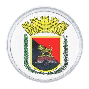 Coat of Arms of Ponce, Puerto Rico Silver Finish Lapel Pin