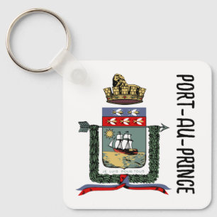 Coat of Arms of Port-au-Prince, HAITI Keychain