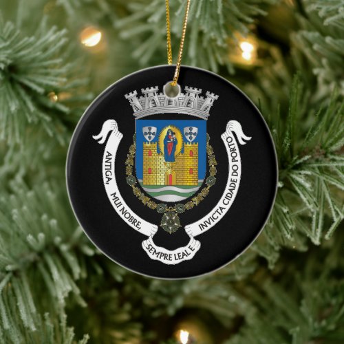 Coat of Arms of Porto PORTUGAL Ceramic Ornament