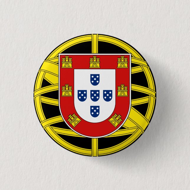 Coat of Arms of Portugal (Lesser coa) Button (Front)