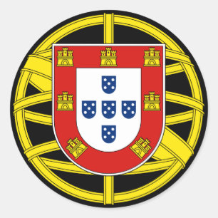 Coat of Arms of Portugal (Lesser coa) Classic Round Sticker
