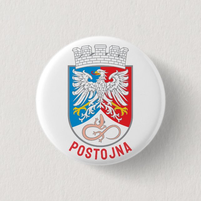 Coat of Arms of Postojna, Slovenia Button (Front)