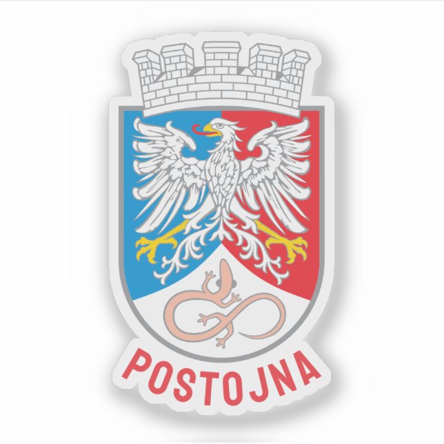 Coat of Arms of Postojna, Slovenia Sticker (Front)