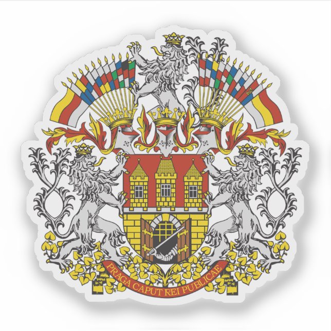 Coat of arms of Prague, Czech Republic Sticker (Front)