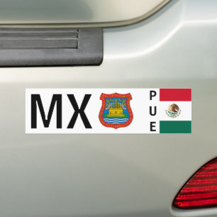 Coat of Arms of Puebla de los Ángeles, México Bumper Sticker
