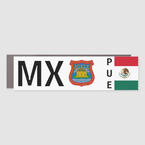 Coat of Arms of Puebla de los ngeles Mxico Car  Car Magnet